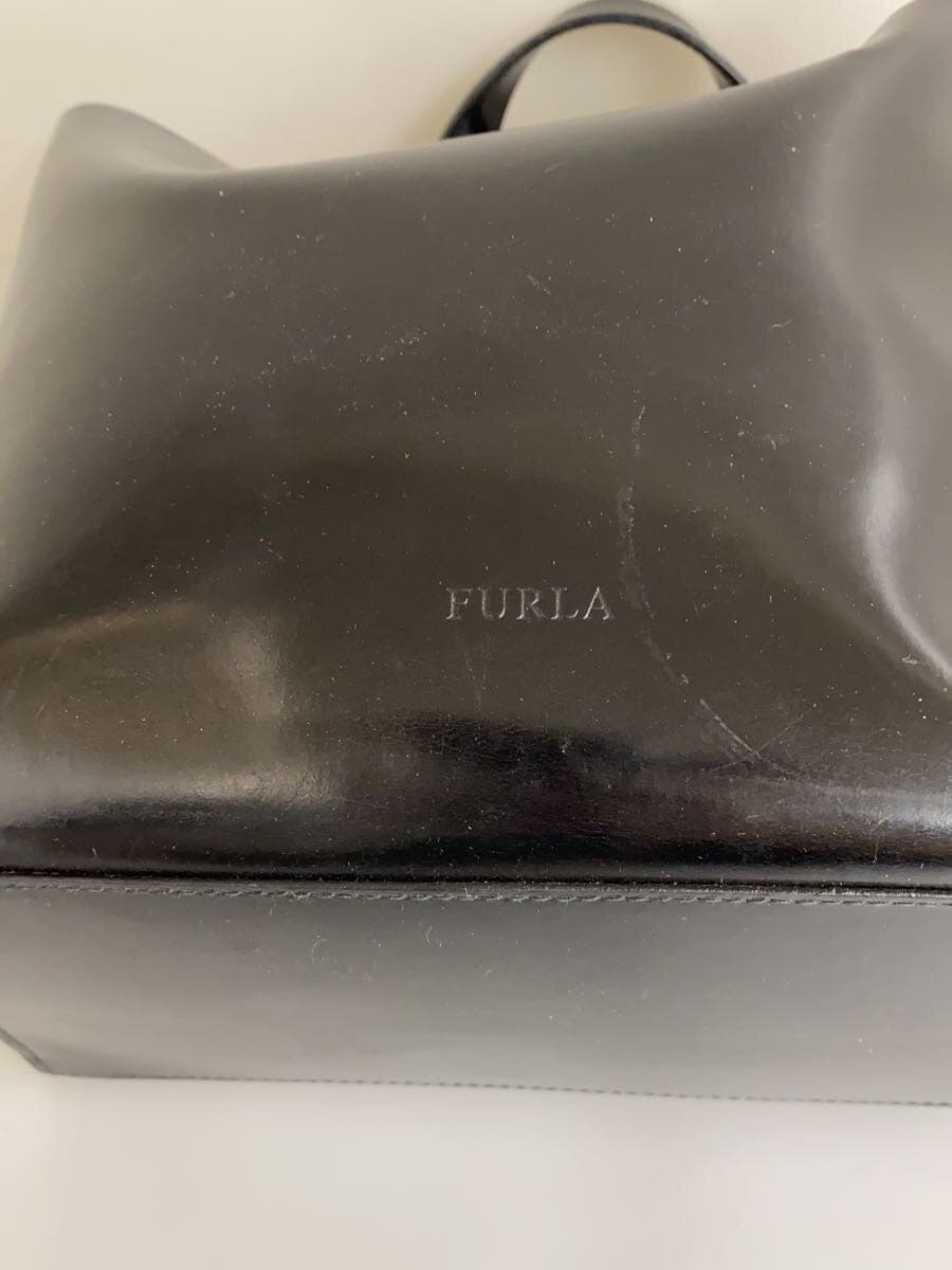 FURLA Handbag Leather BLK Solid 5