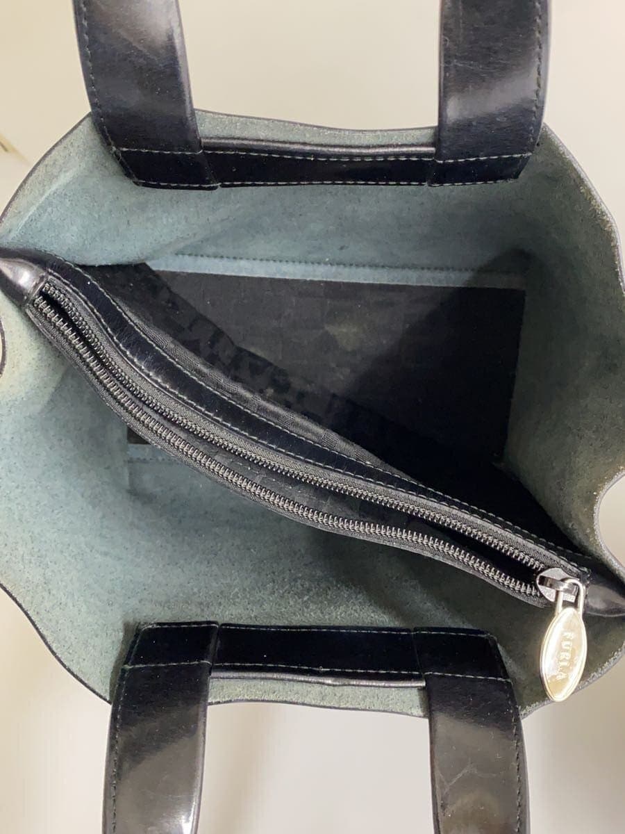 FURLA Handbag Leather BLK Solid 6