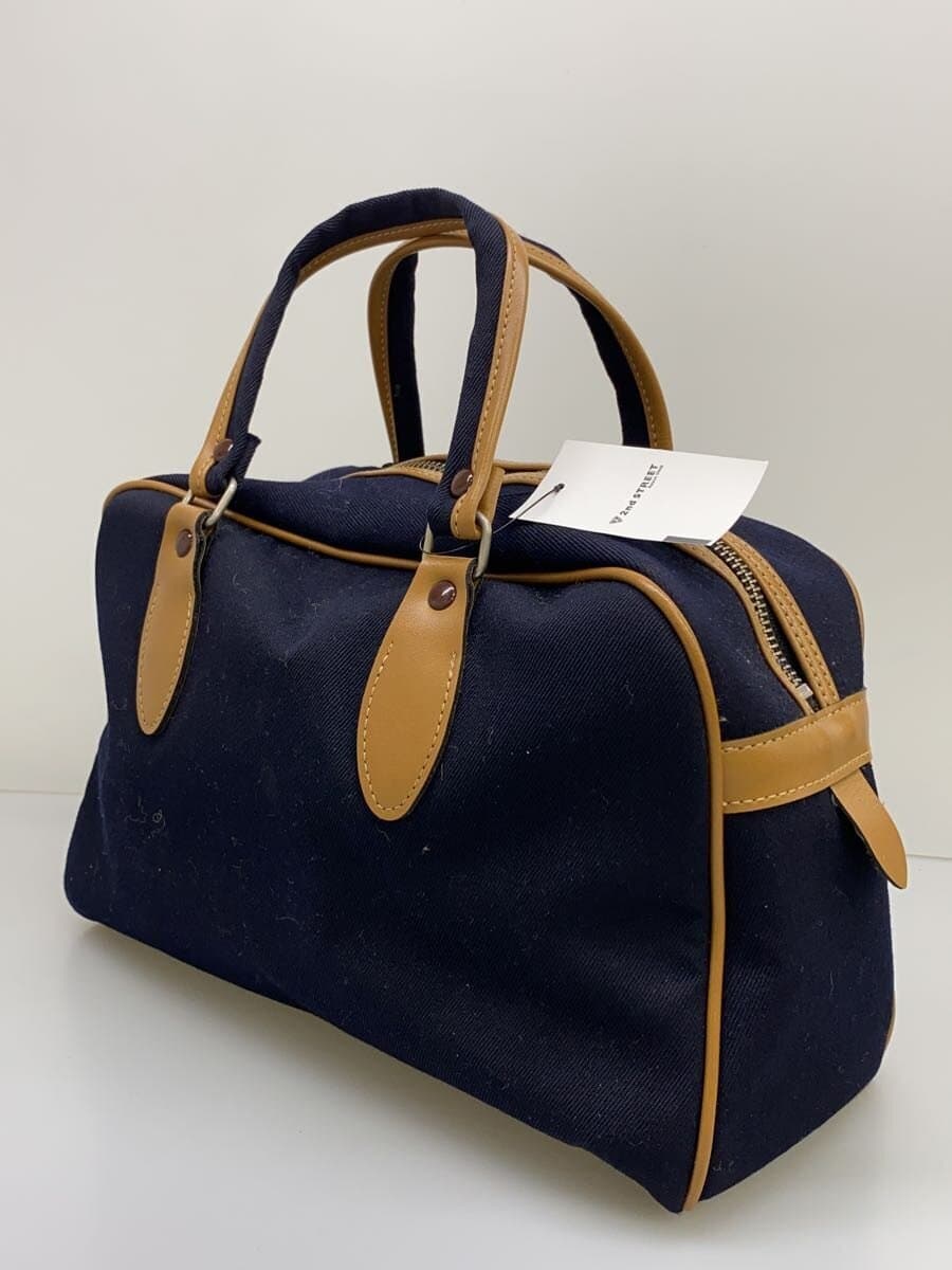 COMME des GARCONS Boston Bag Wool NVY GM-K204 2