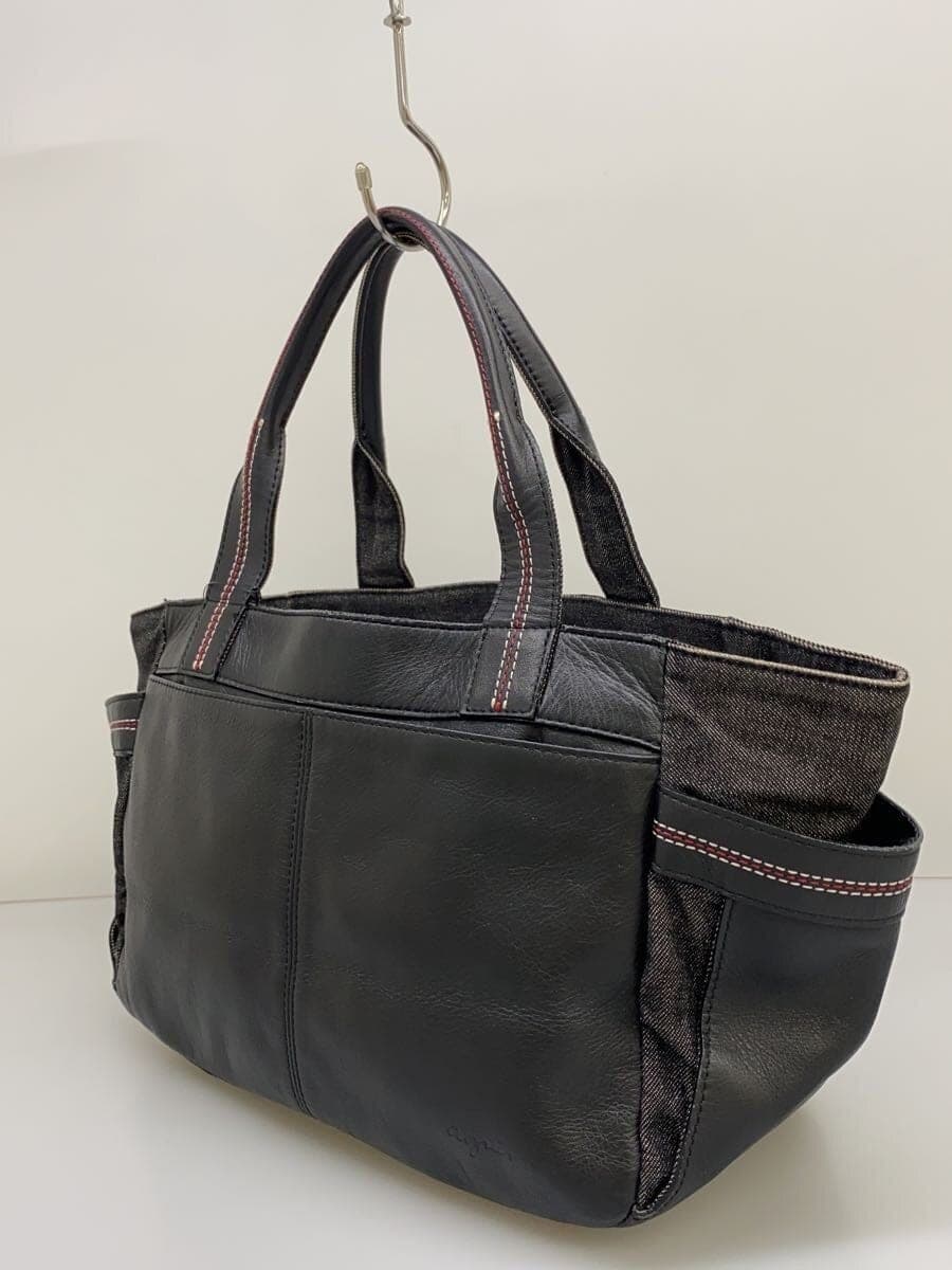 agnes b VOYAGE Handbag BLK Solid 2