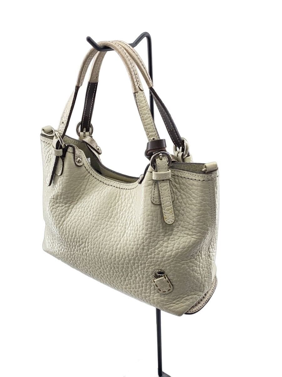 PELLE BORSA Shoulder Bag Leather WHT 2