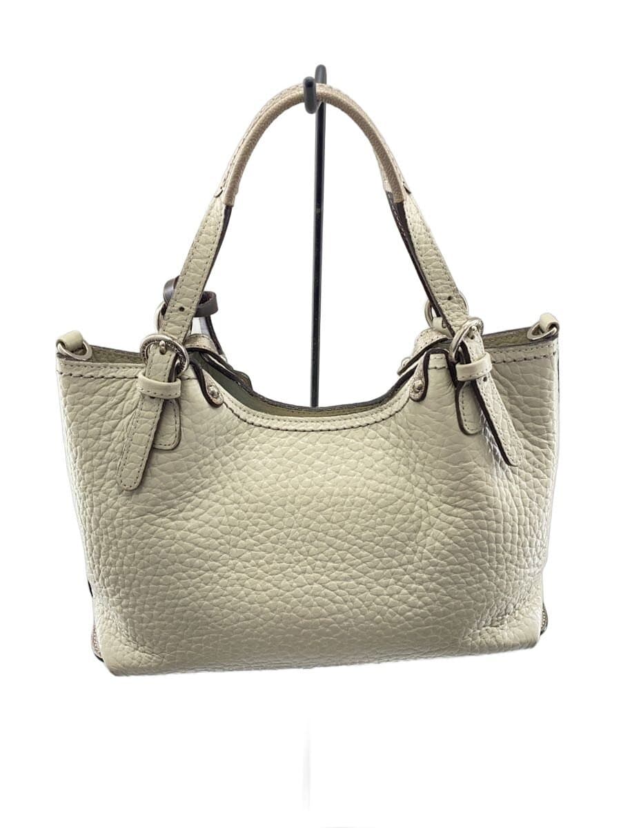 PELLE BORSA Shoulder Bag Leather WHT 3