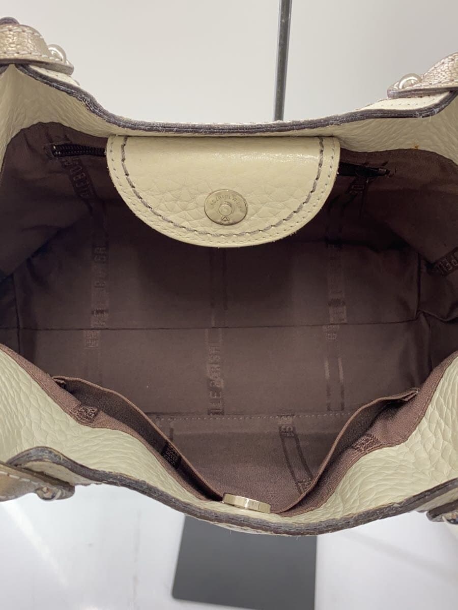 PELLE BORSA Shoulder Bag Leather WHT 6