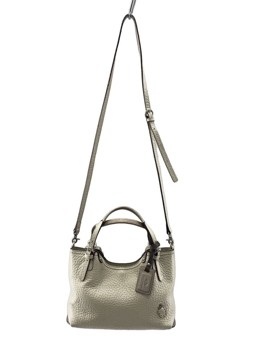 PELLE BORSA Shoulder Bag Leather WHT 7