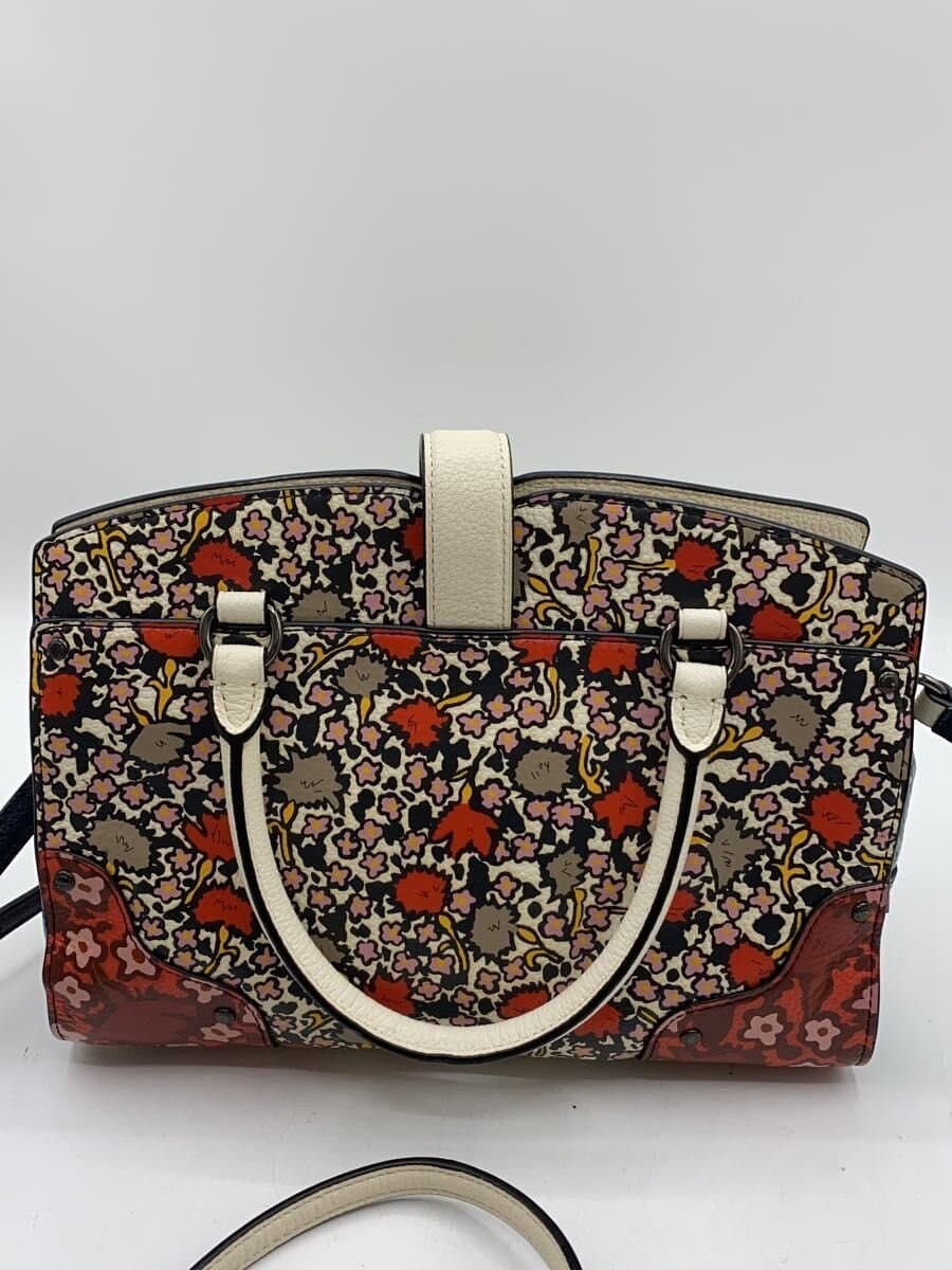 COACH Shoulder Bag Leather Multicolor Floral Pattern 57703 3
