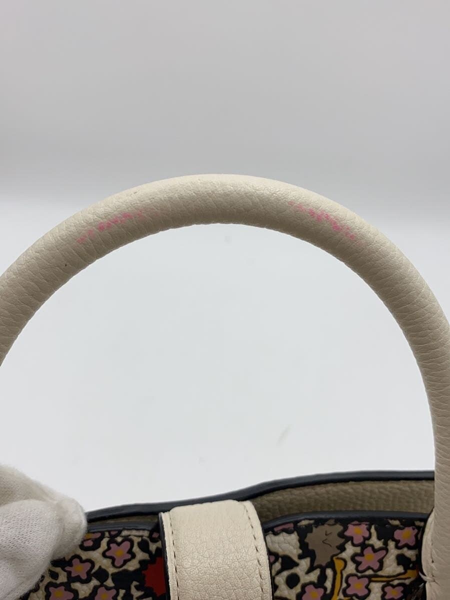 COACH Shoulder Bag Leather Multicolor Floral Pattern 57703 7