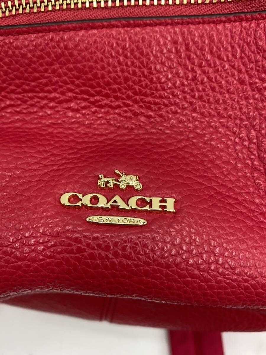 COACH Mini Charlie Backpack Leather PNK Solid F38263 5