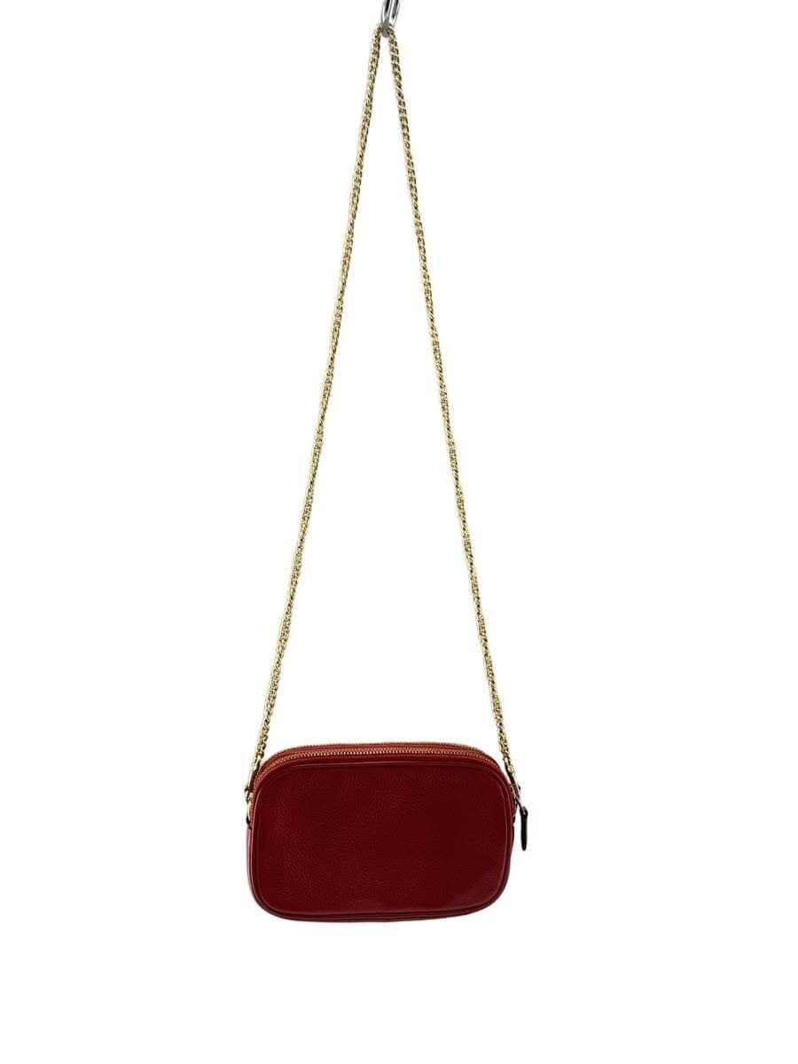 COACH shoulder bag leather PNK solid color 3