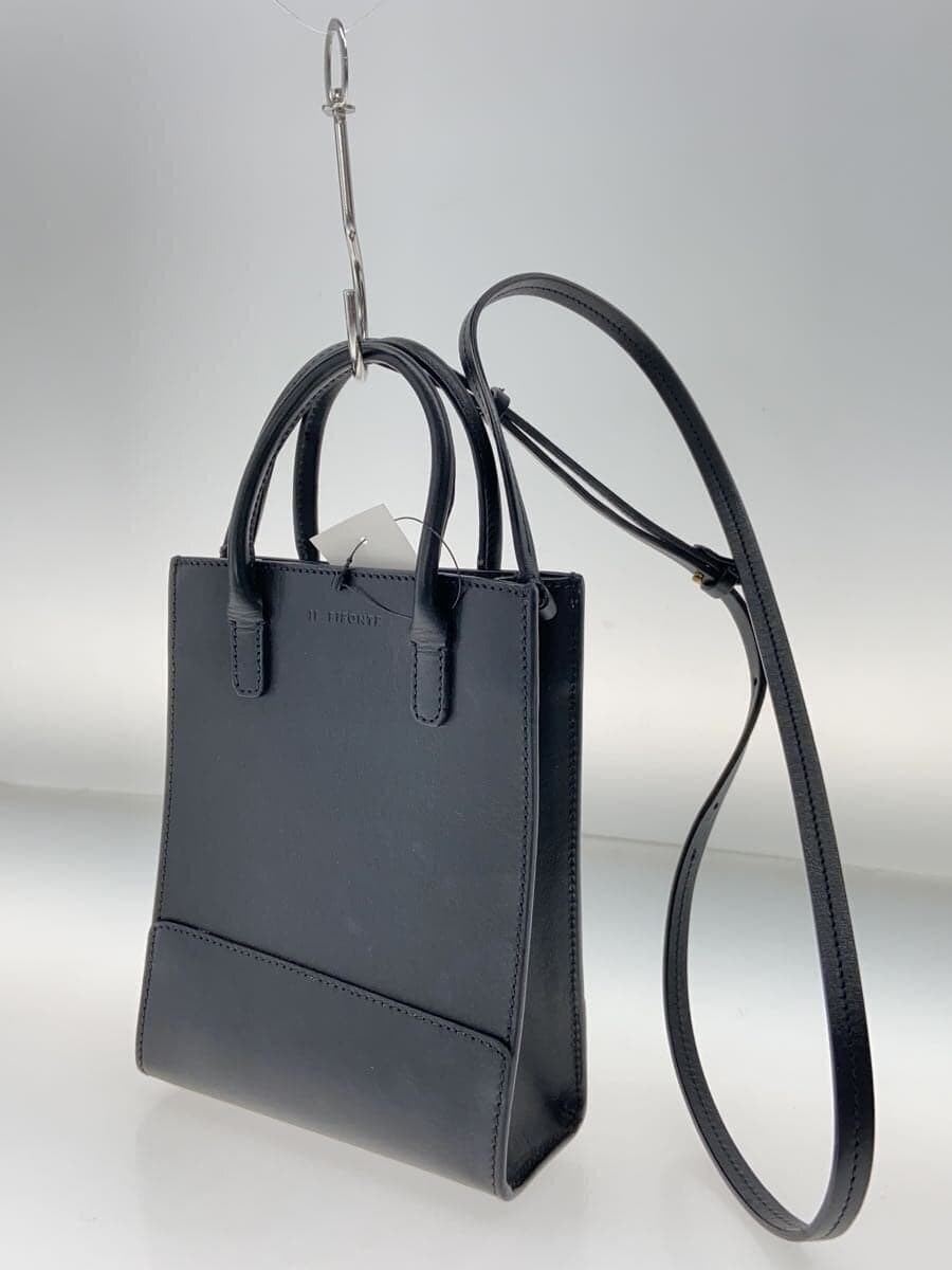IL BISONTE Shoulder Bag Leather BLK 2