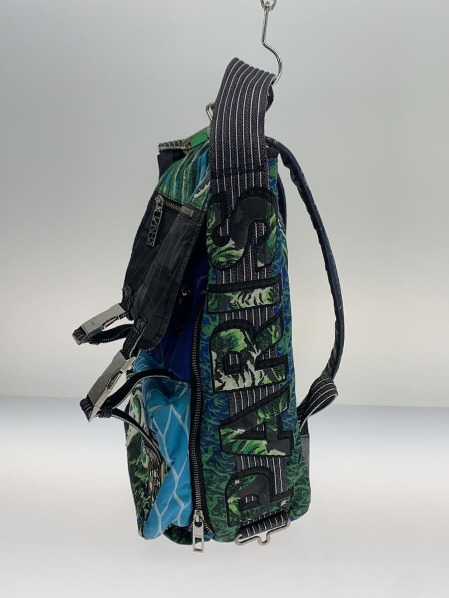 KENZO Backpack Nylon BLK All Over Pattern 2