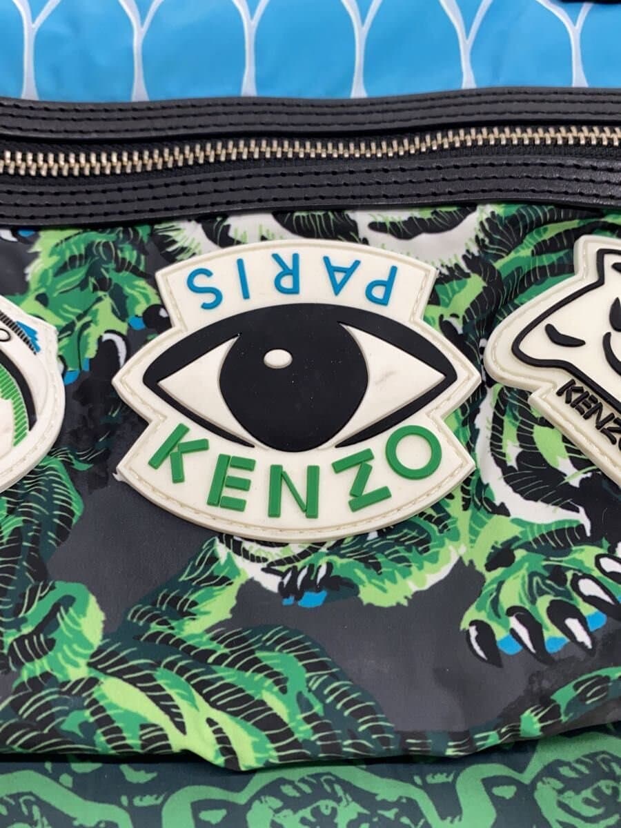 KENZO Backpack Nylon BLK All Over Pattern 5