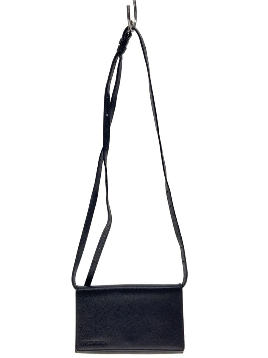 BALENCIAGA shoulder bag leather BLK