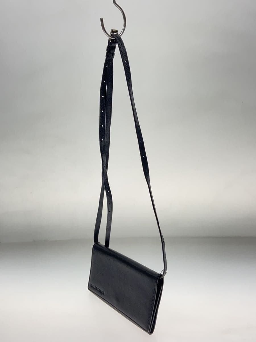 BALENCIAGA shoulder bag leather BLK 2