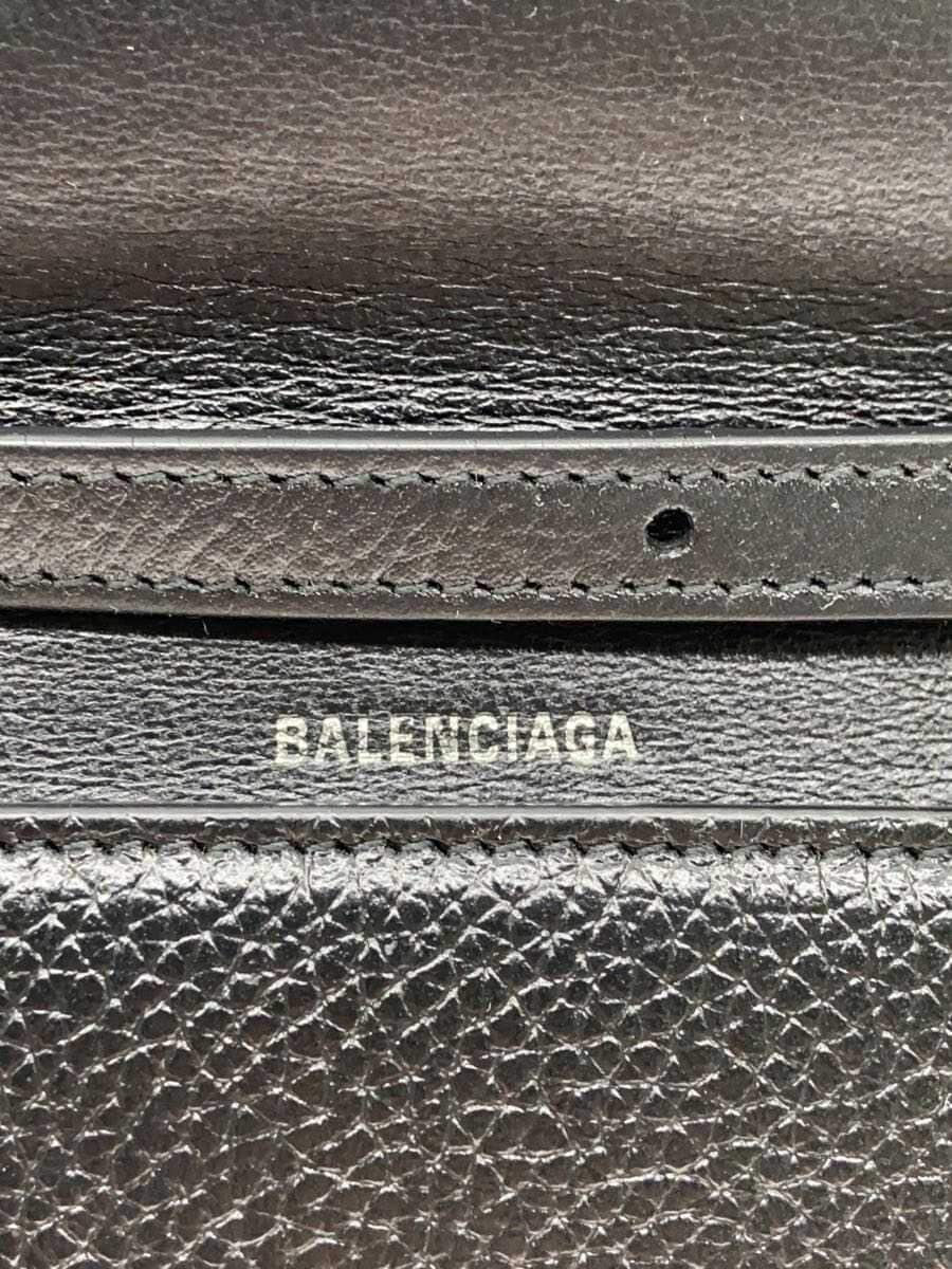 BALENCIAGA shoulder bag leather BLK 5