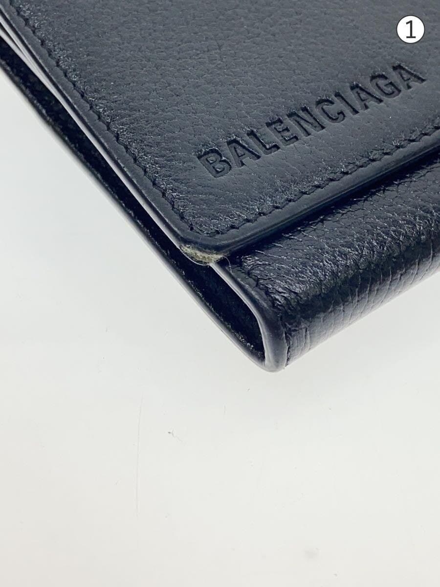 BALENCIAGA shoulder bag leather BLK 7