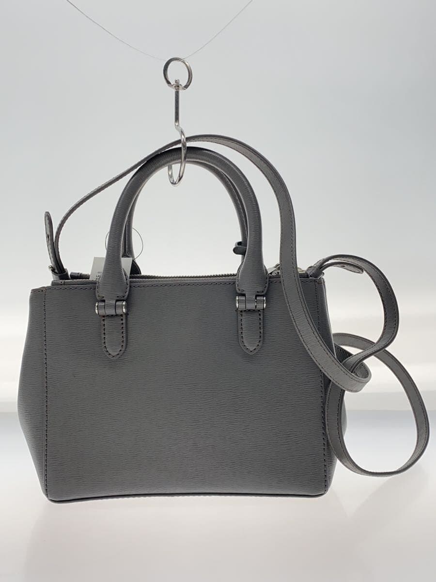 LAUREN RALPH LAUREN Shoulder Bag Leather GRY 3