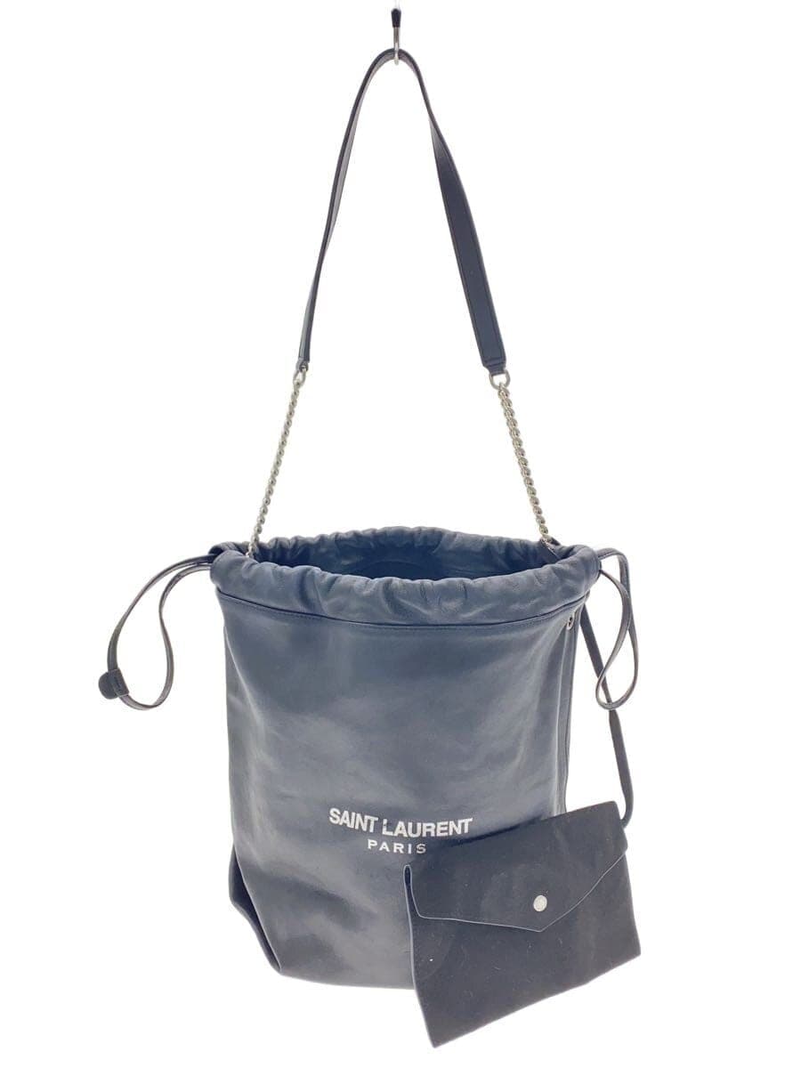 SAINT LAURENT shoulder bag -- BLK teddy chain shoulder bag corner scuffs