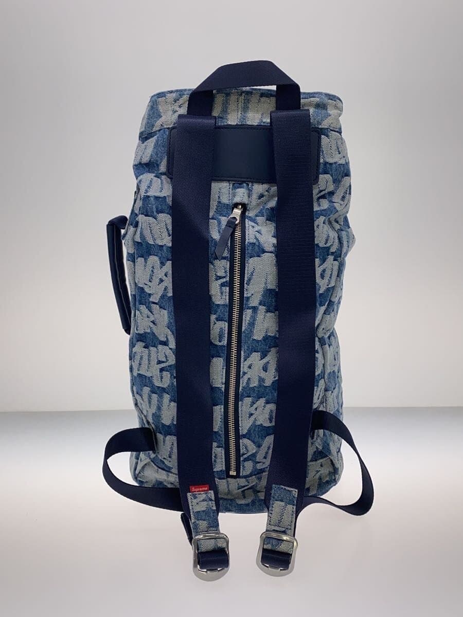 Supremefat tip jacquard denim backpack Cotton BLU All Over Pattern 3