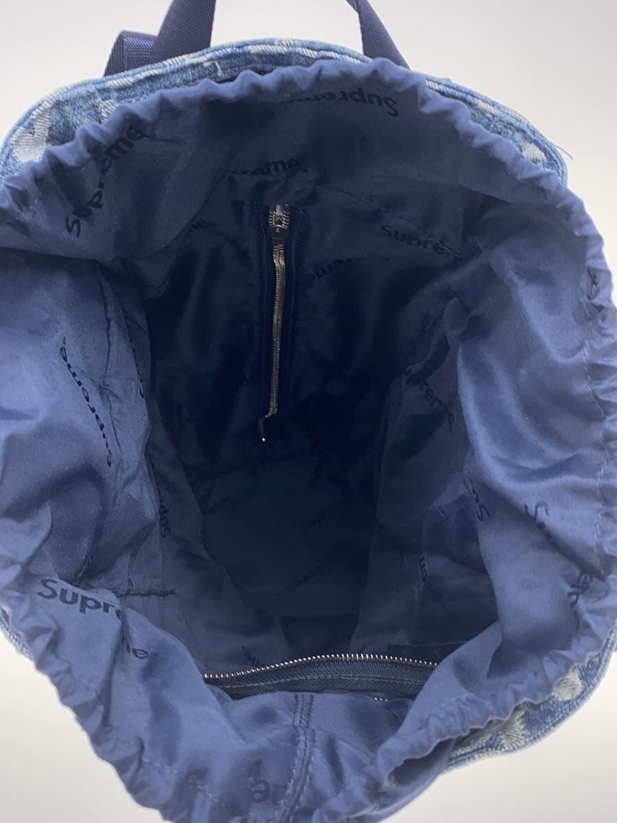 Supremefat tip jacquard denim backpack Cotton BLU All Over Pattern 6