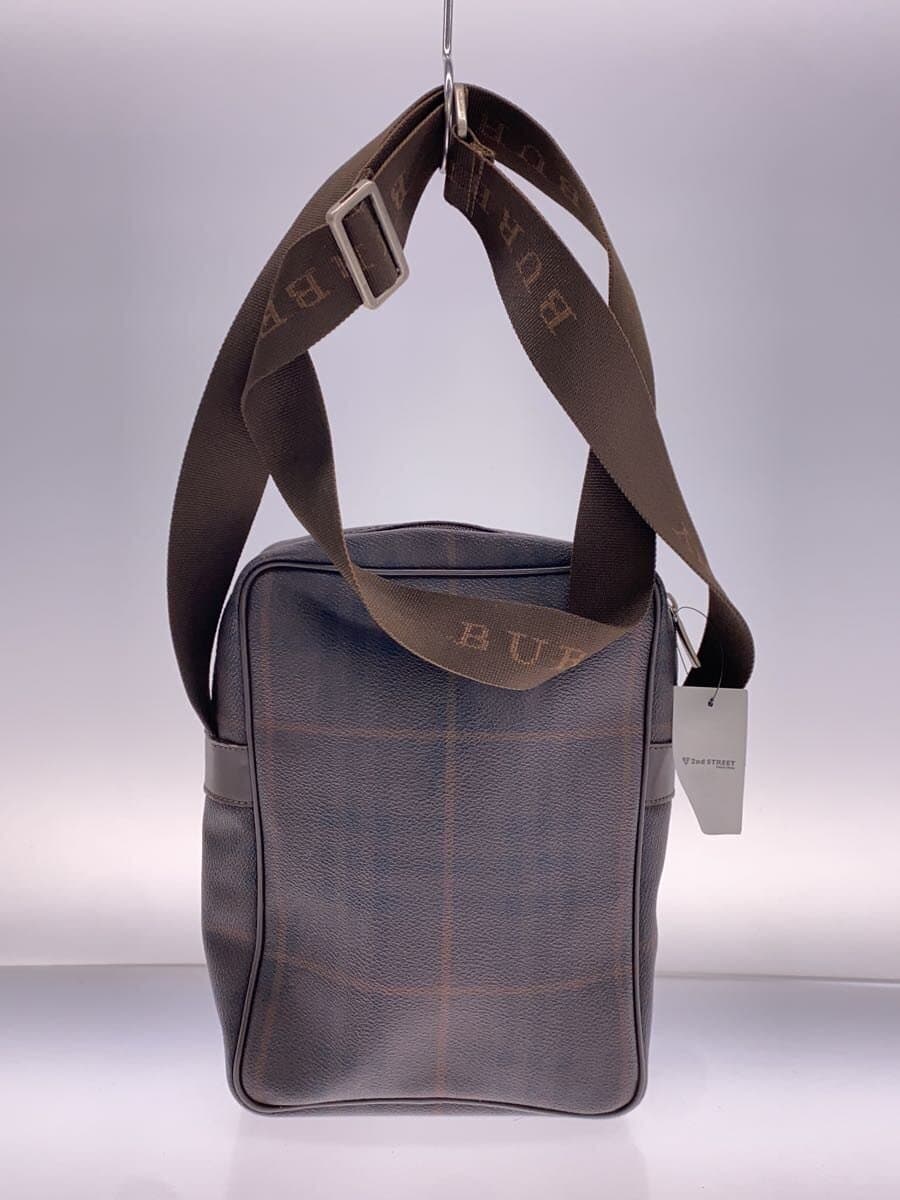 BURBERRY LONDON With Scratches Shoulder Bag Leather BRW Check 3