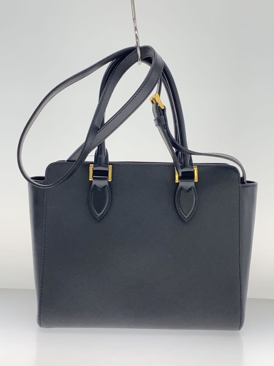 PRADA Shoulder Bag Leather BLK Solid 1BA113 3