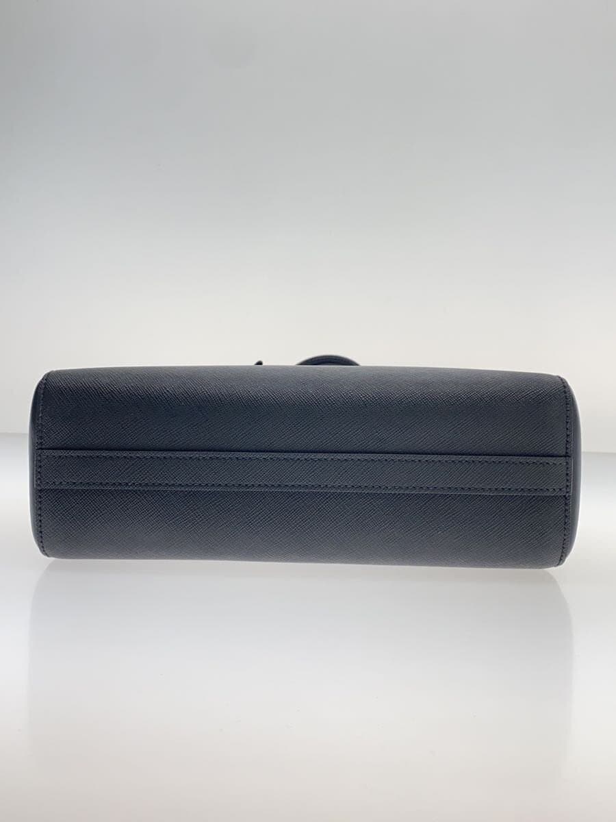 PRADA Shoulder Bag Leather BLK Solid 1BA113 4