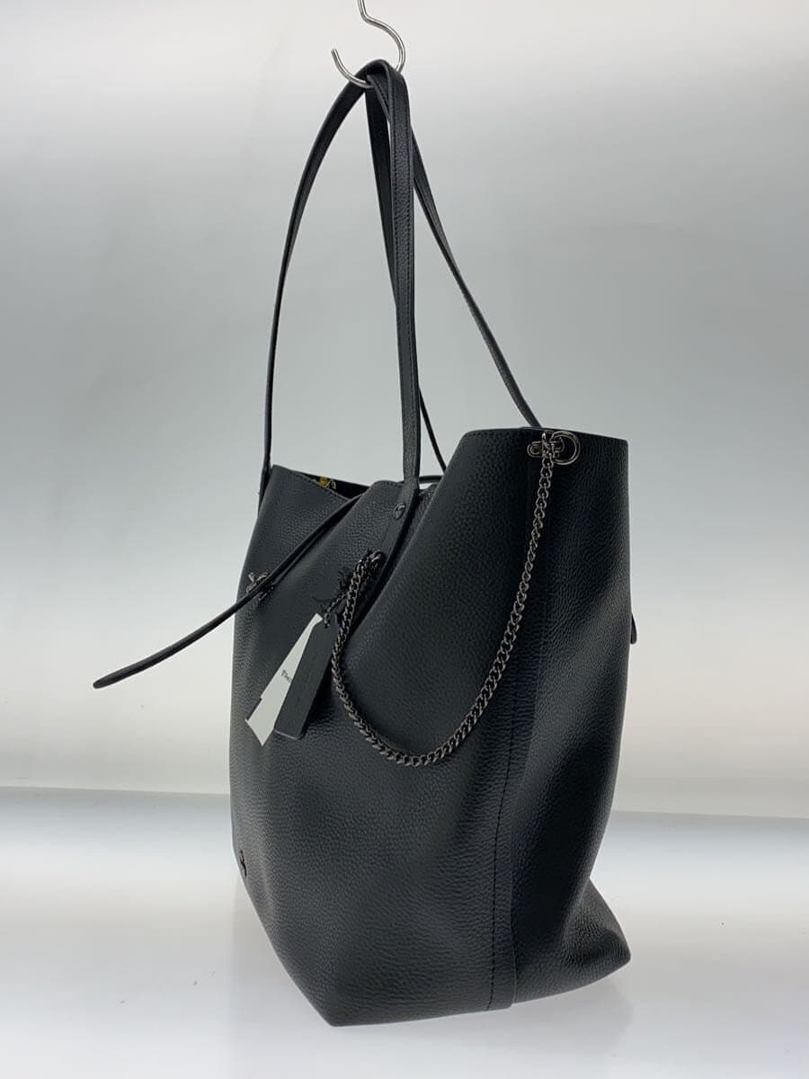 COACH Tote Bag Leather BLK Solid 59093 2