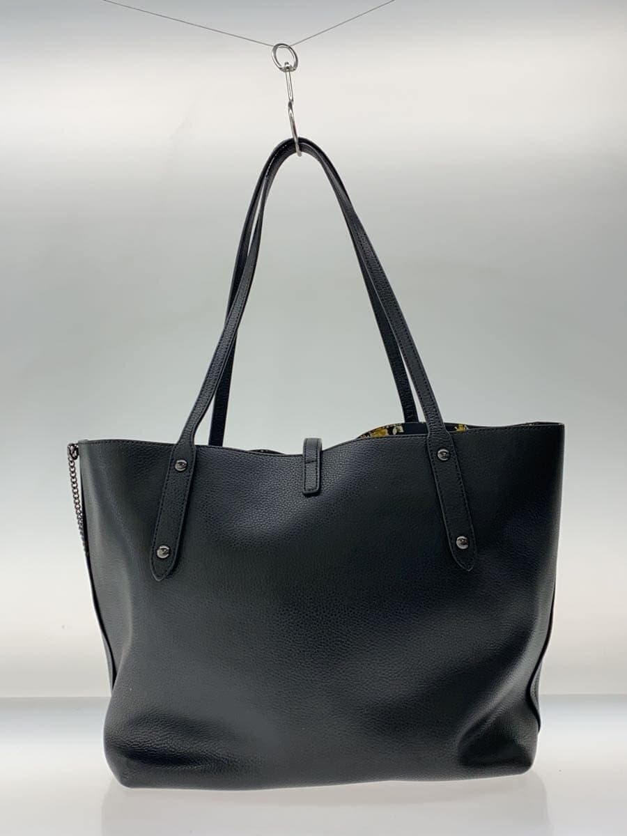 COACH Tote Bag Leather BLK Solid 59093 3