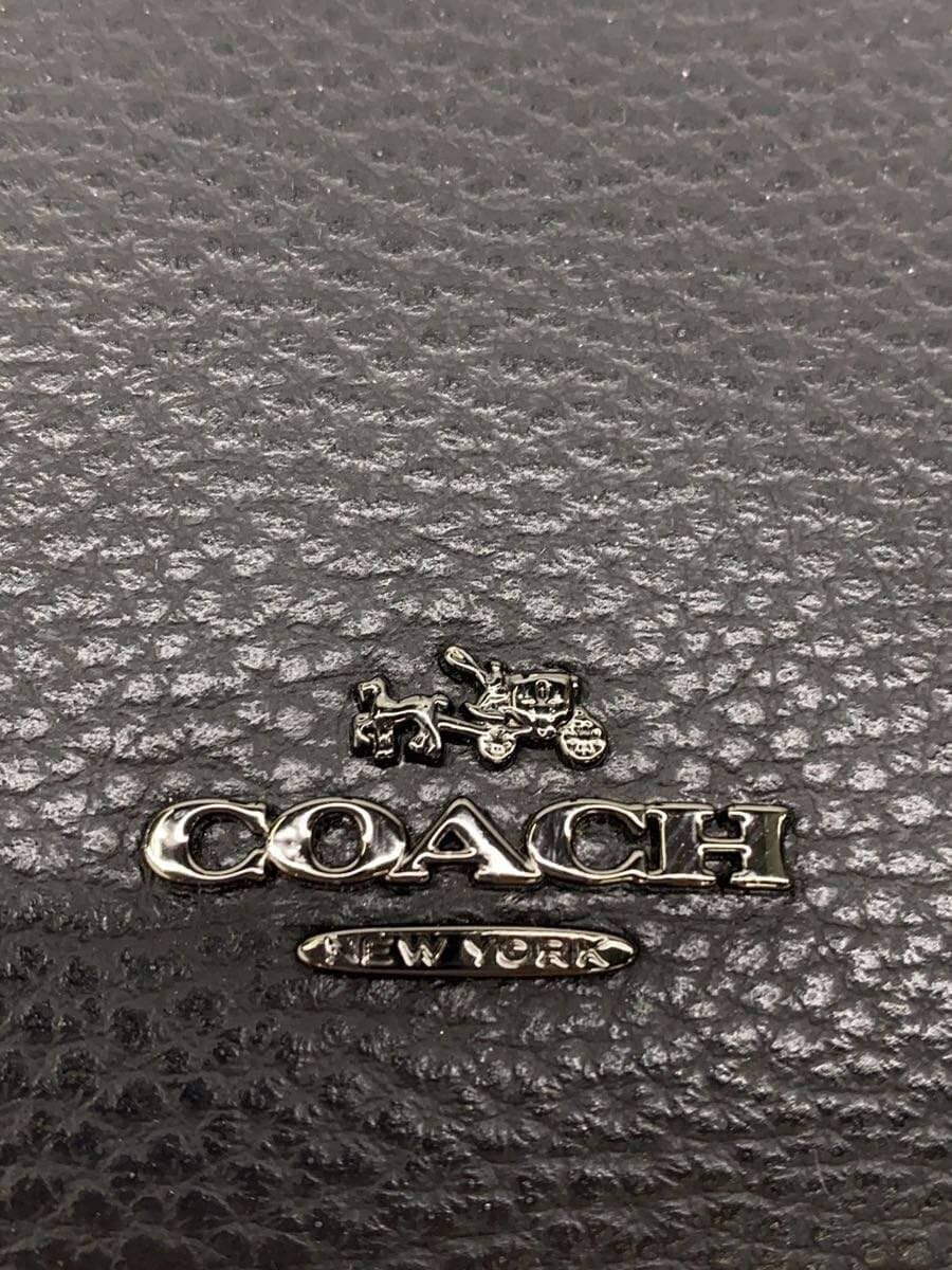 COACH Tote Bag Leather BLK Solid 59093 5