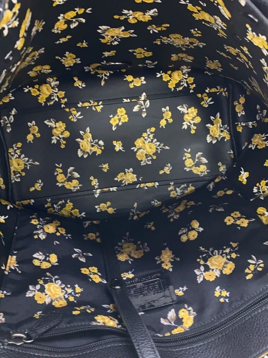 COACH Tote Bag Leather BLK Solid 59093 6