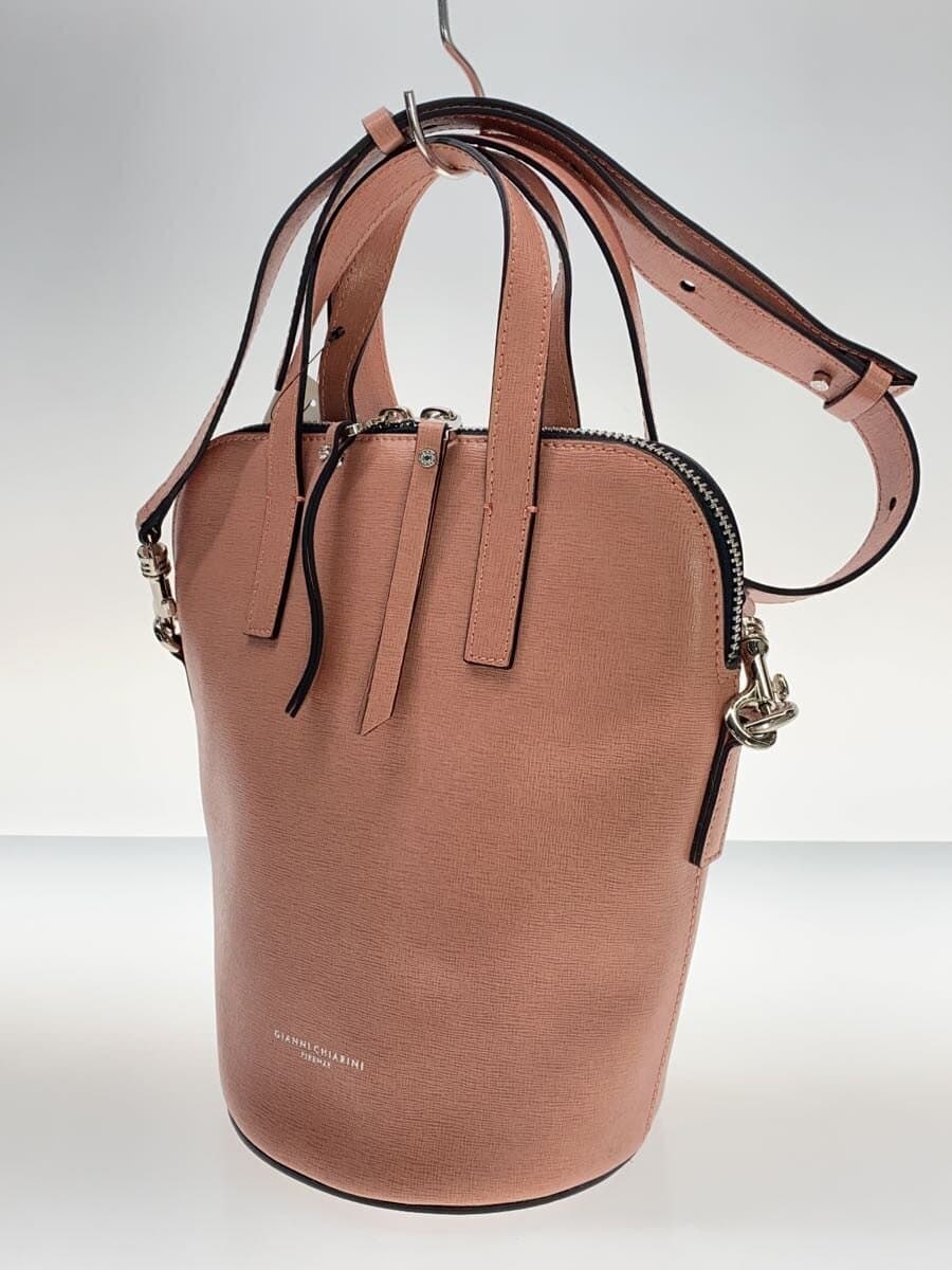 GIANNI CHIARINI handbag leather PNK plain 2