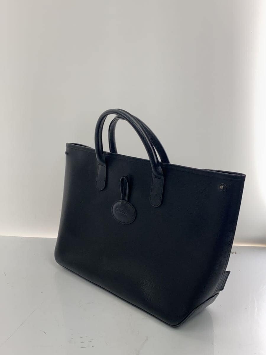 LONGCHAMP handbag leather BLK 2