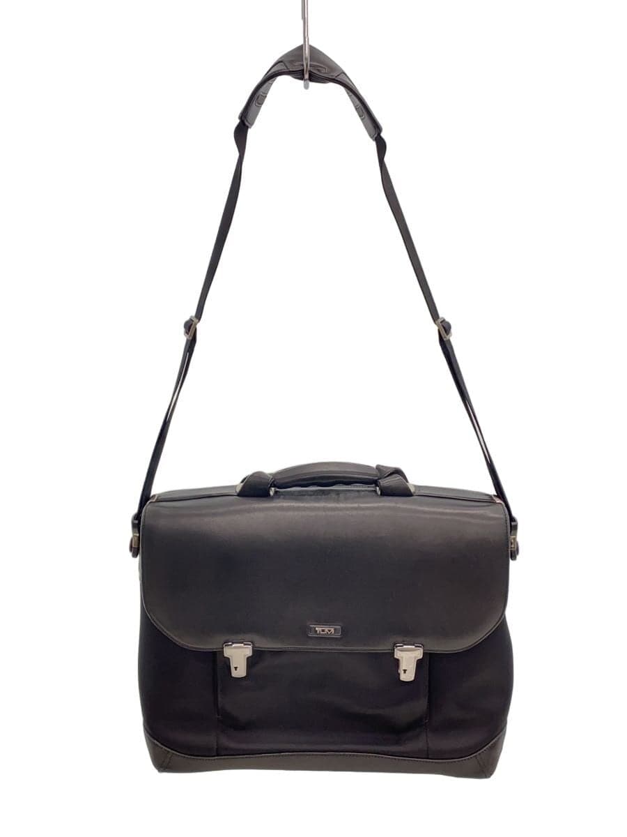 TUMI Briefcase Leather Black Solid 2951DF