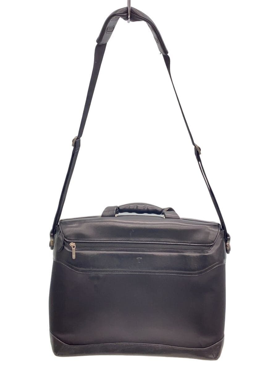 TUMI Briefcase Leather Black Solid 2951DF 3