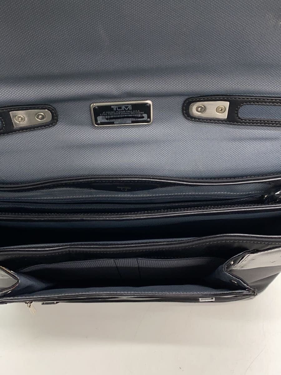 TUMI Briefcase Leather Black Solid 2951DF 6