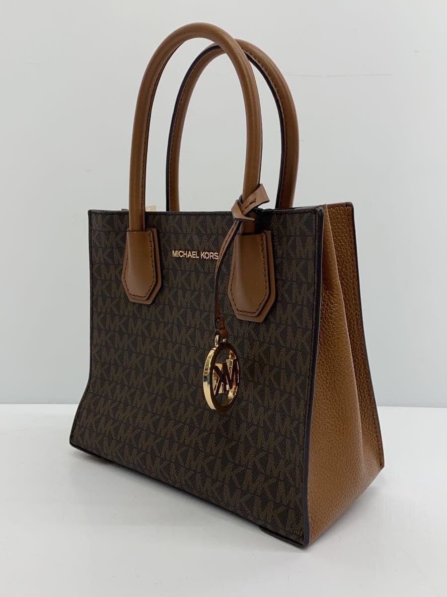 MICHAEL KORS Handbag PVC BRW All Over Pattern 35S1GM9M2B 2