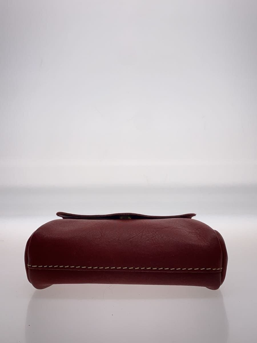 Other Brand Cham Crue Shoulder Bag Leather RED Solid Made in Japan 4