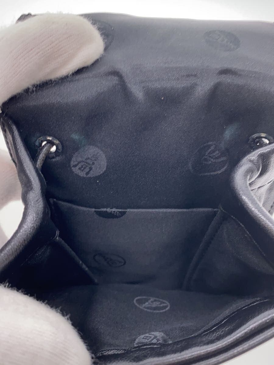 Other Brand Mini Shoulder Bag Leather BLK Solid 5