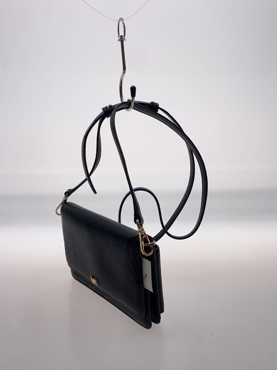 MICHAEL KORS Shoulder Bag Wallet Leather BLK 2