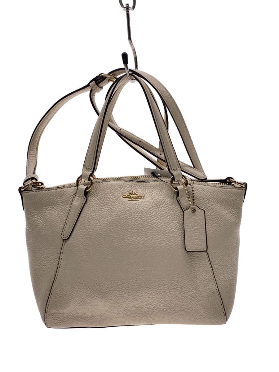 COACH Handbag_All Leather Leather CRM Solid