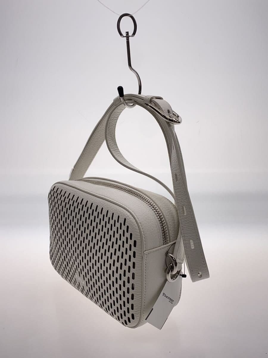 FURLABLOCK MINI CROSS BODY Shoulder Bag Leather WHT Solid 2