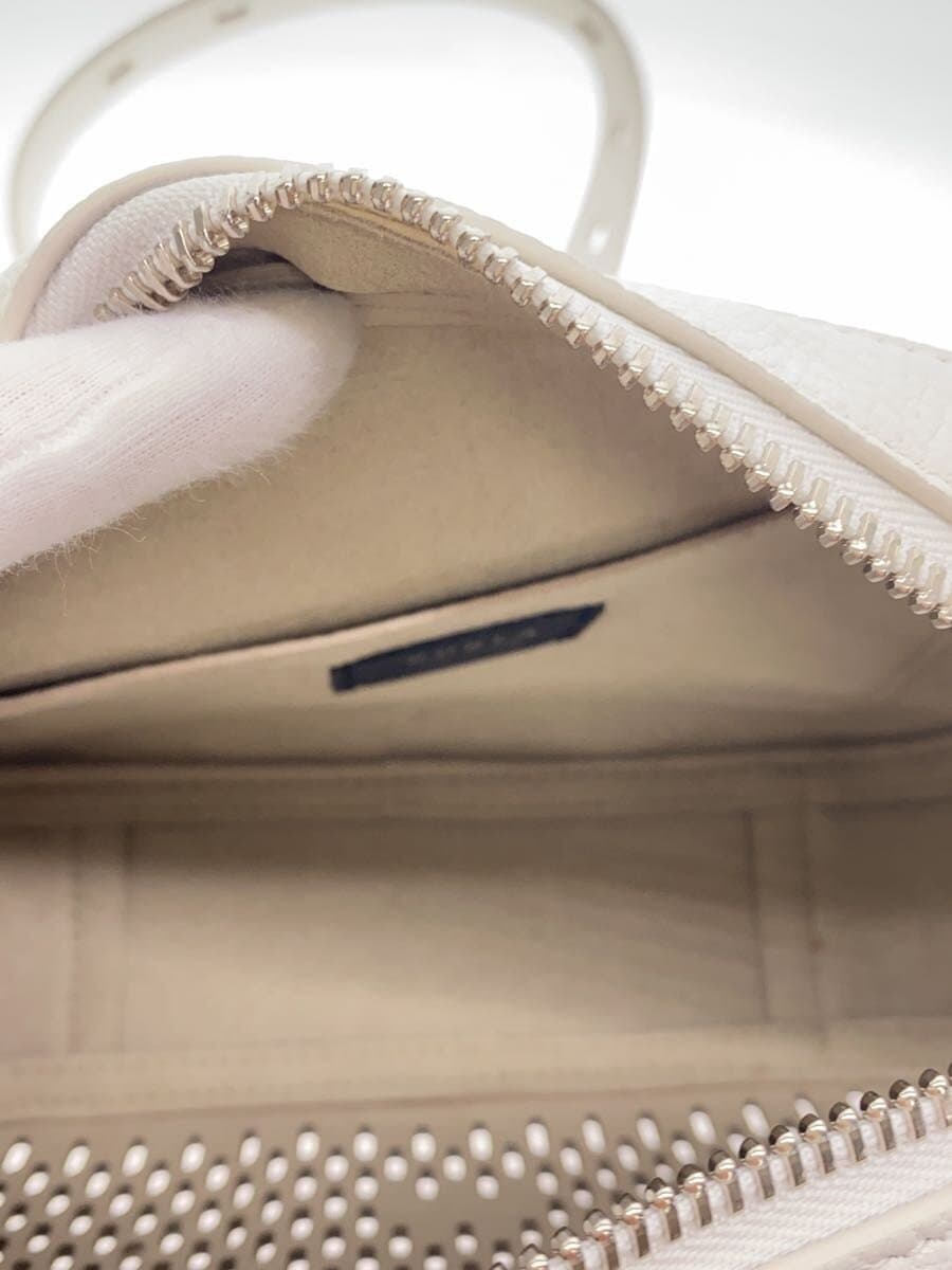 FURLABLOCK MINI CROSS BODY Shoulder Bag Leather WHT Solid 6