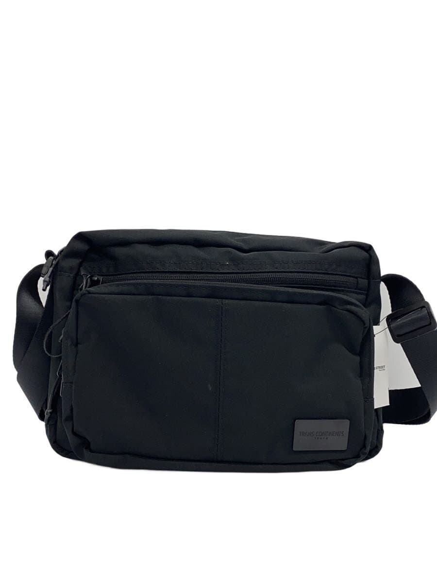 TRANS CONTINENTS Shoulder Bag Nylon BLK Solid