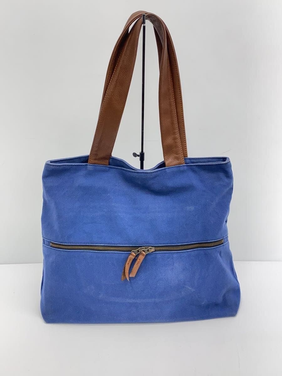 tobiuo Tote Bag Cotton NVY Solid 3