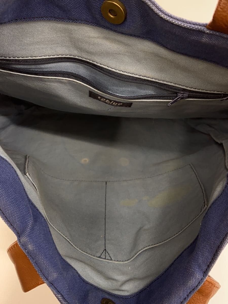 tobiuo Tote Bag Cotton NVY Solid 6