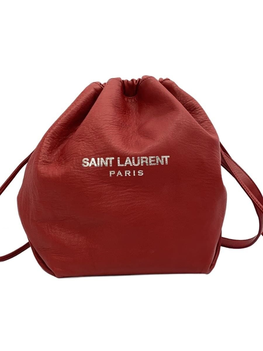 SAINT LAURENT Teddy Drawers Ring Shoulder Bag Shoulder Bag Leather RED MAL538447