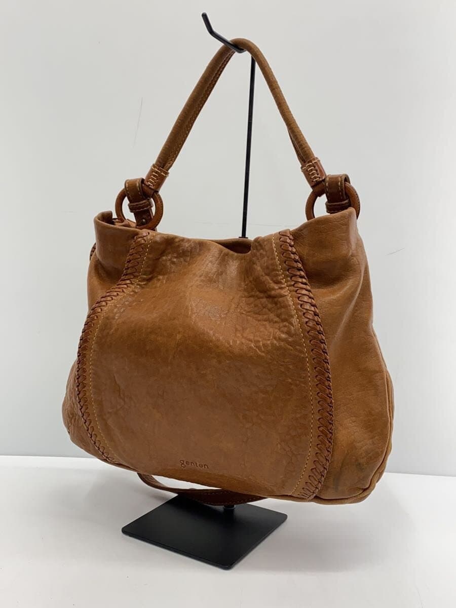 GENTEN Shoulder Bag Leather BRW Solid 2