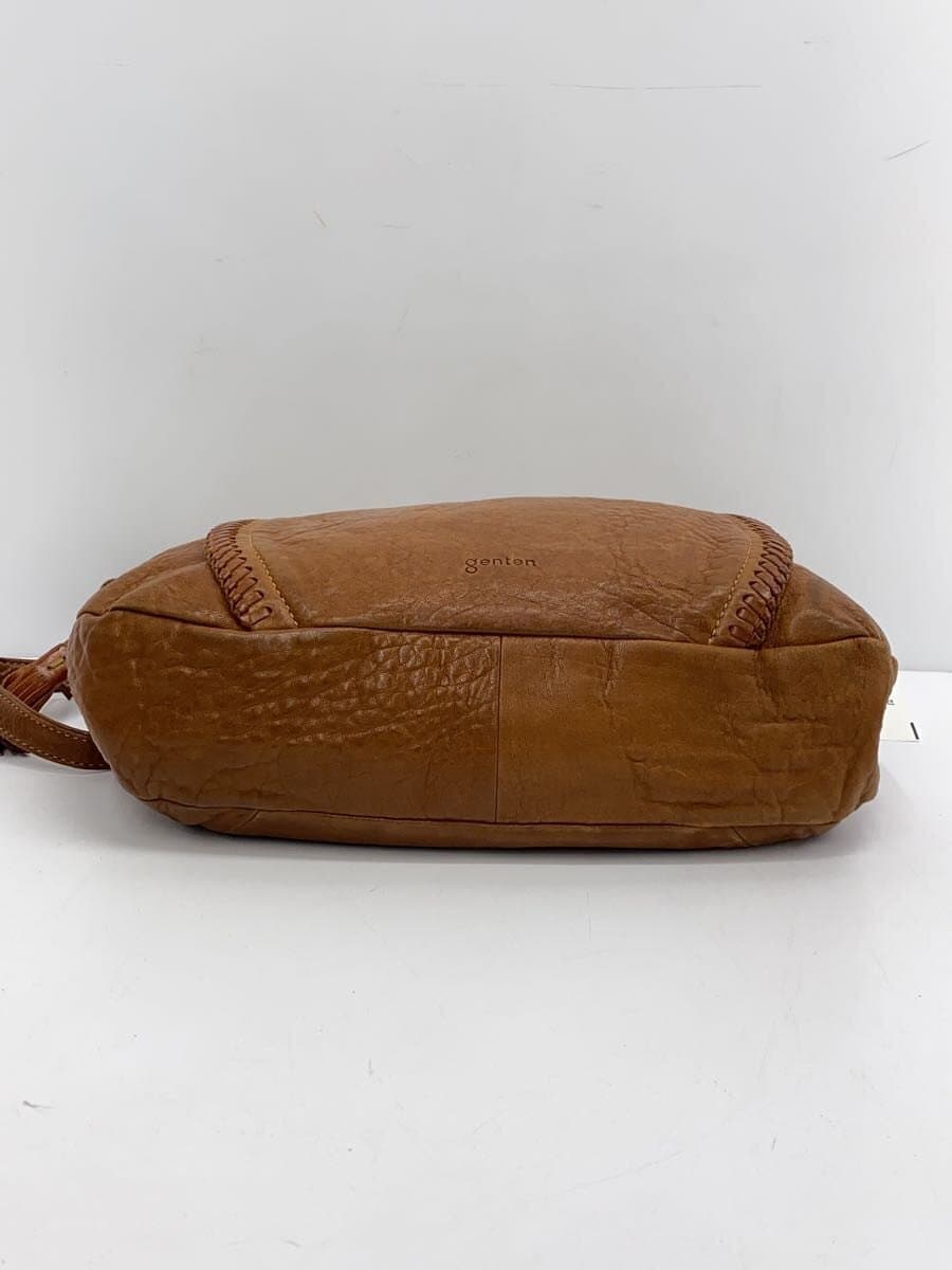 GENTEN Shoulder Bag Leather BRW Solid 4