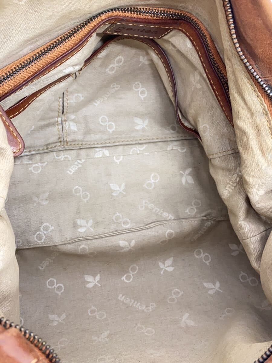 GENTEN Shoulder Bag Leather BRW Solid 6