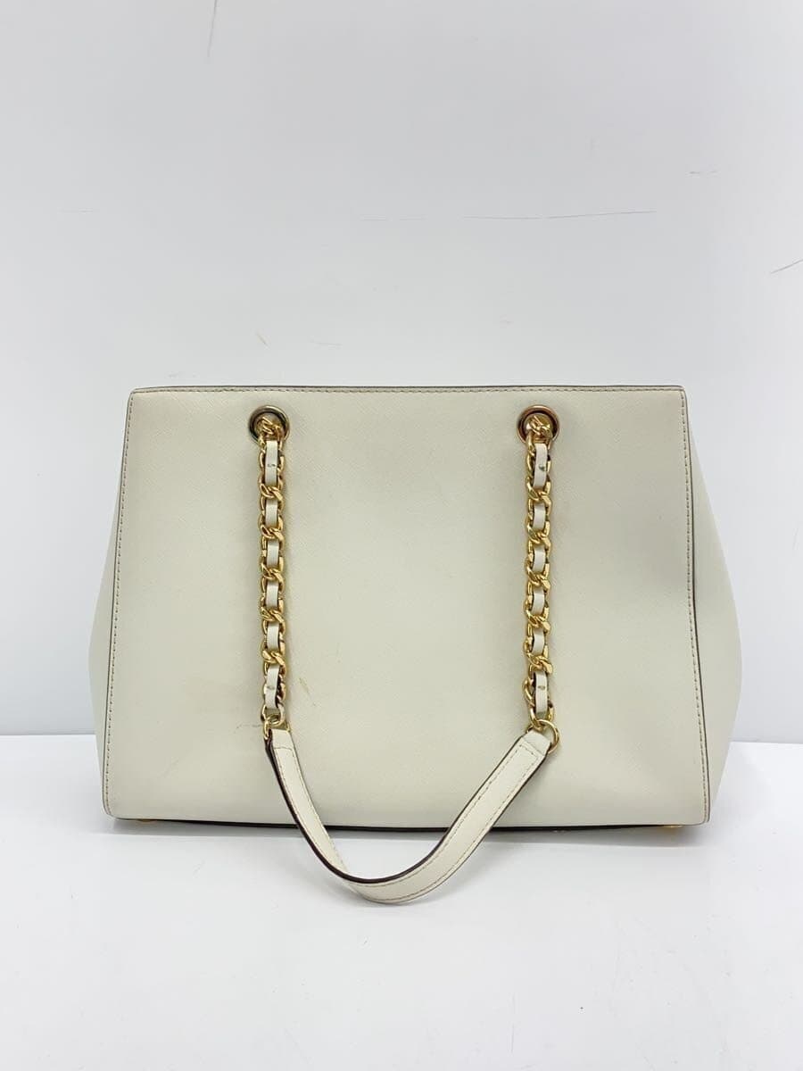 MICHAEL KORS Shoulder Bag Leather WHT 3